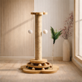Interactive Wooden Scratching Post